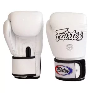 GANTS D'ENTRAINEMENT FAIRTEX FXV1 BLANC CUIR