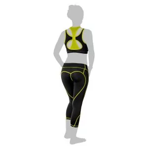 Legging Feminine ¾  Noir/Jaune "ARTHEMIS" RINKAGE