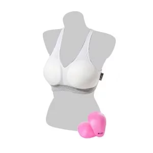 Protège Poitrine Féminine V4 "brassière + coques" BLANC RDboxing