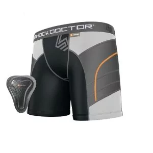 SHORT COMPRESSION SHOCK DOCTOR FEMME AVEC PROTECTION PELVIENNE