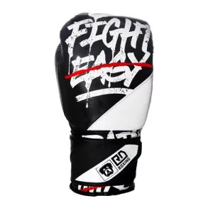 Gants De Boxe Rumble 12oz Cuir Ltd STATEMENT Noir/Blanc V5 RD BOXING