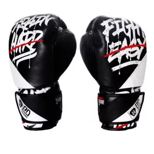 Gants De Boxe Rumble 12oz Cuir Ltd STATEMENT Noir/Blanc V5 RD BOXING