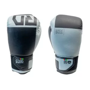 Gants De Boxe Rumble Cuir BLOCK COLOR Gris/Noir V6 RD BOXING