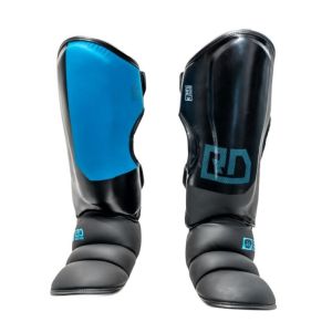 Protège Tibia/Pieds K1 / Muay Thaï HD Bleu V6 RD BOXING