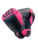 Gants De Boxe Rumble Cuir BLOCK COLOR Rose/Noir V6 RD BOXING